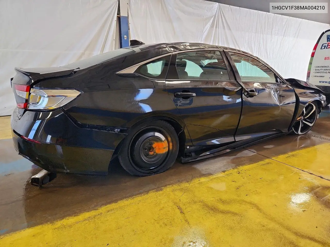 2021 HONDA ACCORD VIN 1HGCV1F38MA004210 — фото 3
