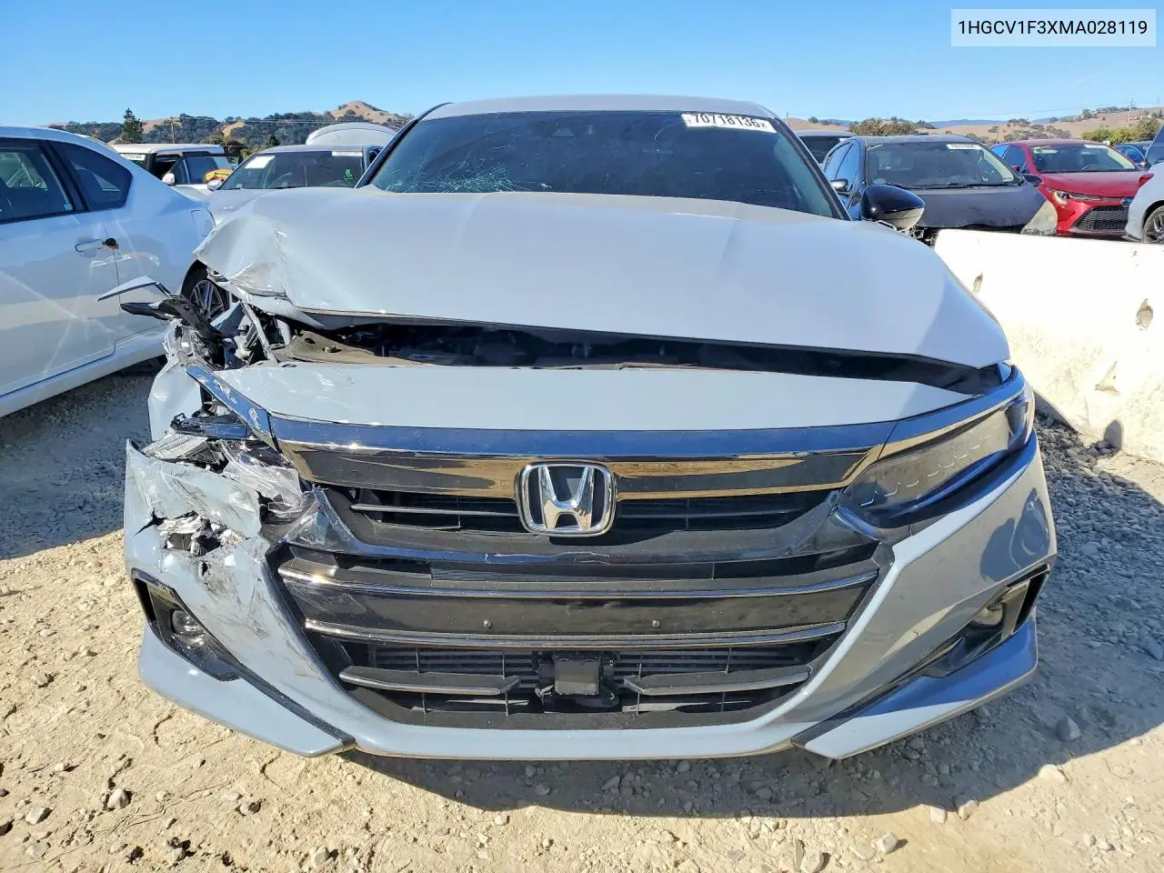 2021 HONDA ACCORD VIN 1HGCV1F3XMA028119 — фото 5