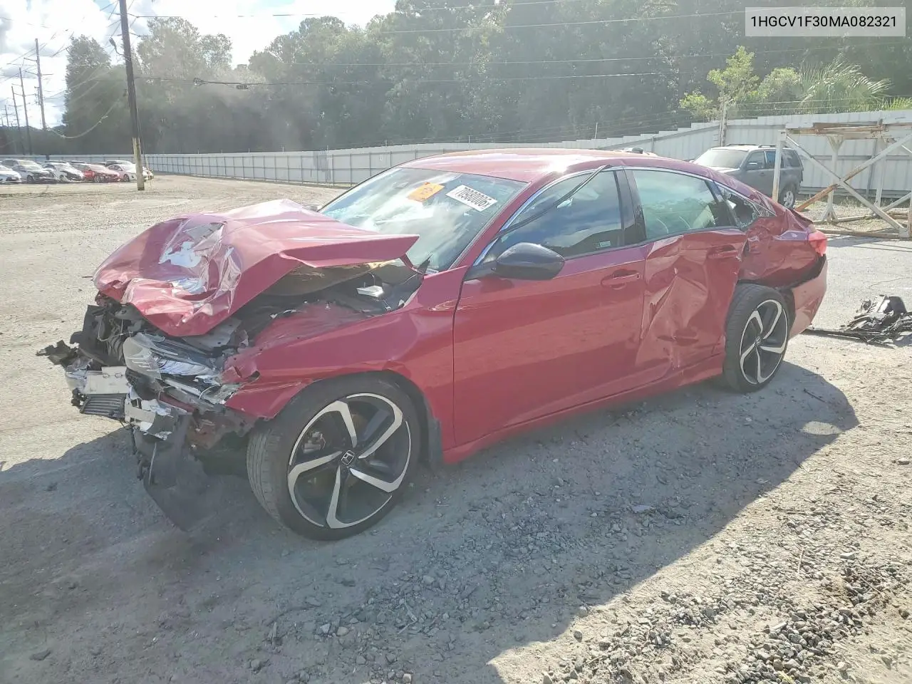 HONDA ACCORD 2021, VIN 1HGCV1F30MA082321