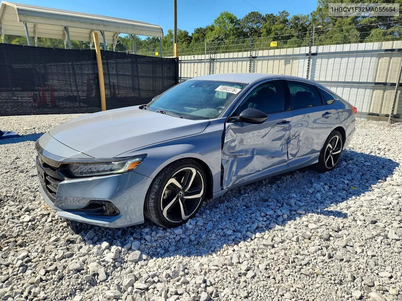 HONDA ACCORD 2021, VIN 1HGCV1F32MA055654