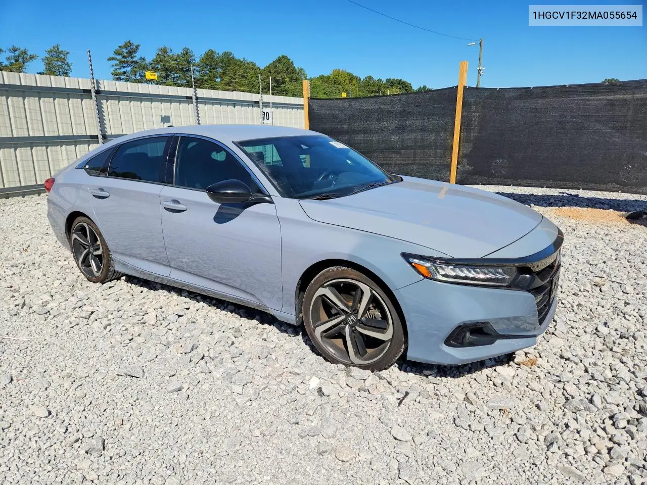 2021 HONDA ACCORD VIN 1HGCV1F32MA055654 — фото 4