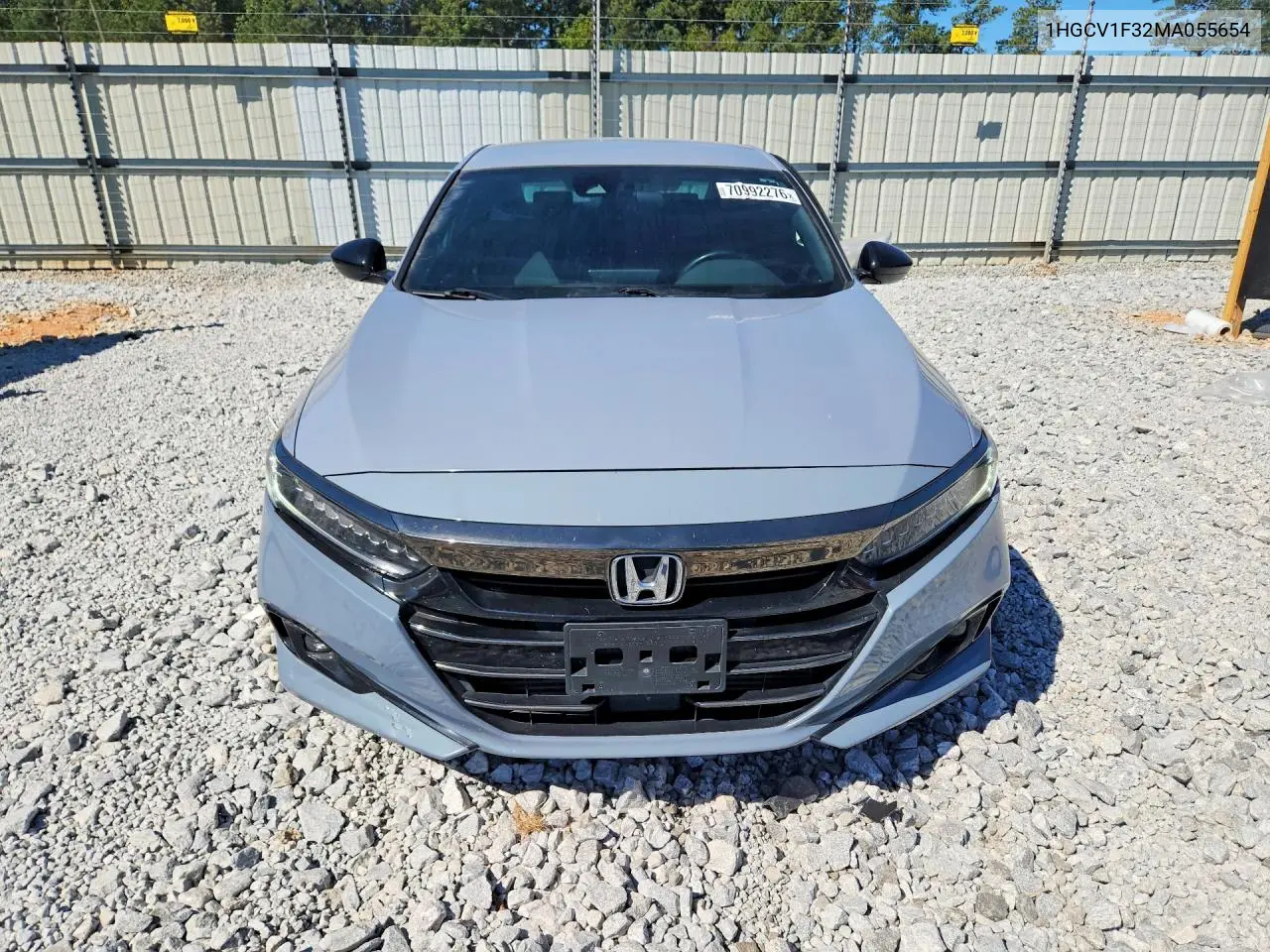 2021 HONDA ACCORD VIN 1HGCV1F32MA055654 — фото 5