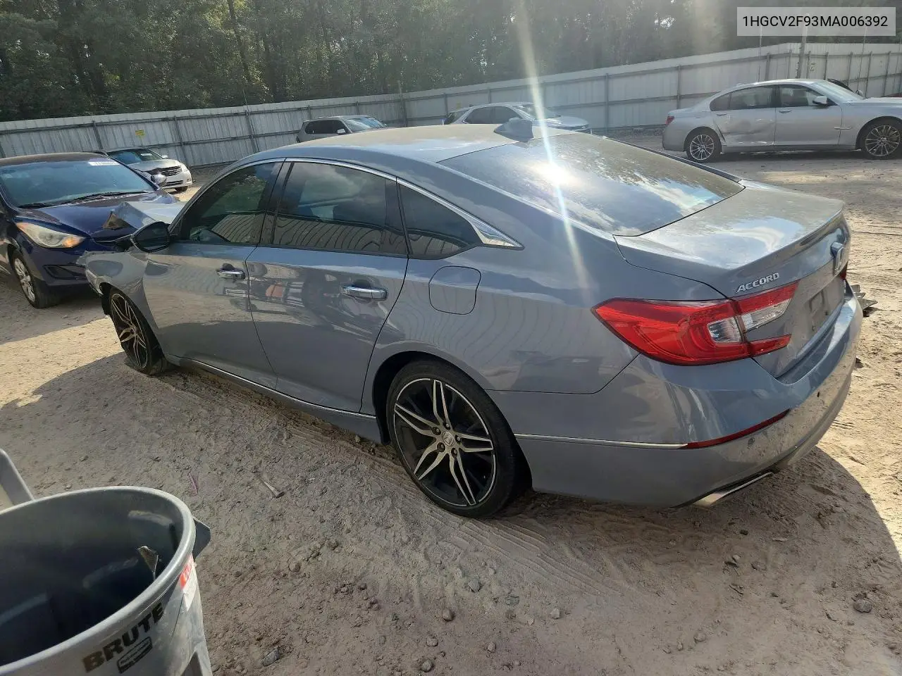 2021 HONDA ACCORD VIN 1HGCV2F93MA006392 — фото 2