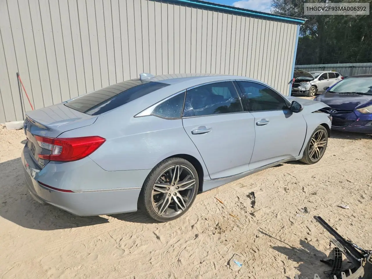 2021 HONDA ACCORD VIN 1HGCV2F93MA006392 — фото 3