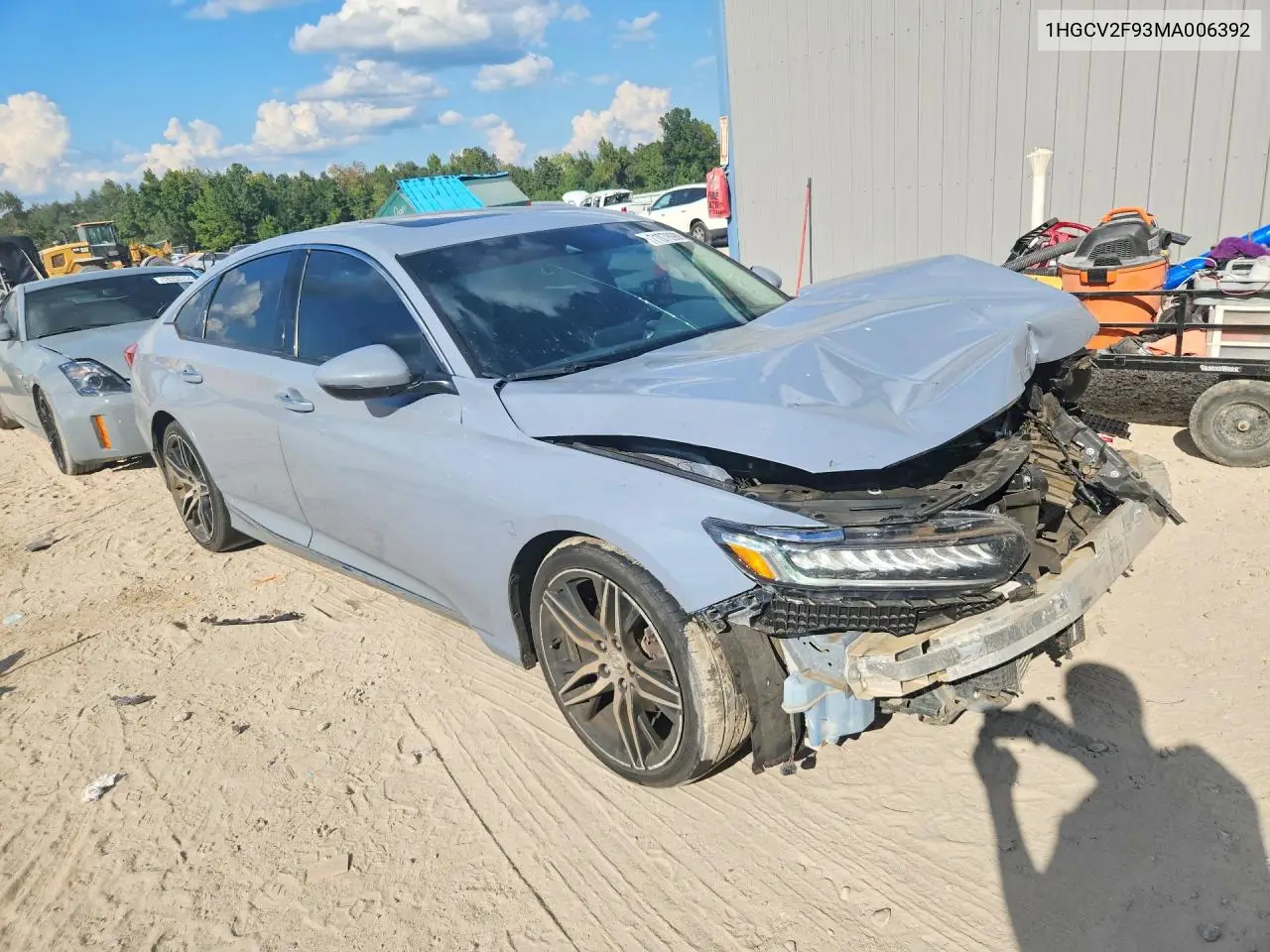 2021 HONDA ACCORD VIN 1HGCV2F93MA006392 — фото 4