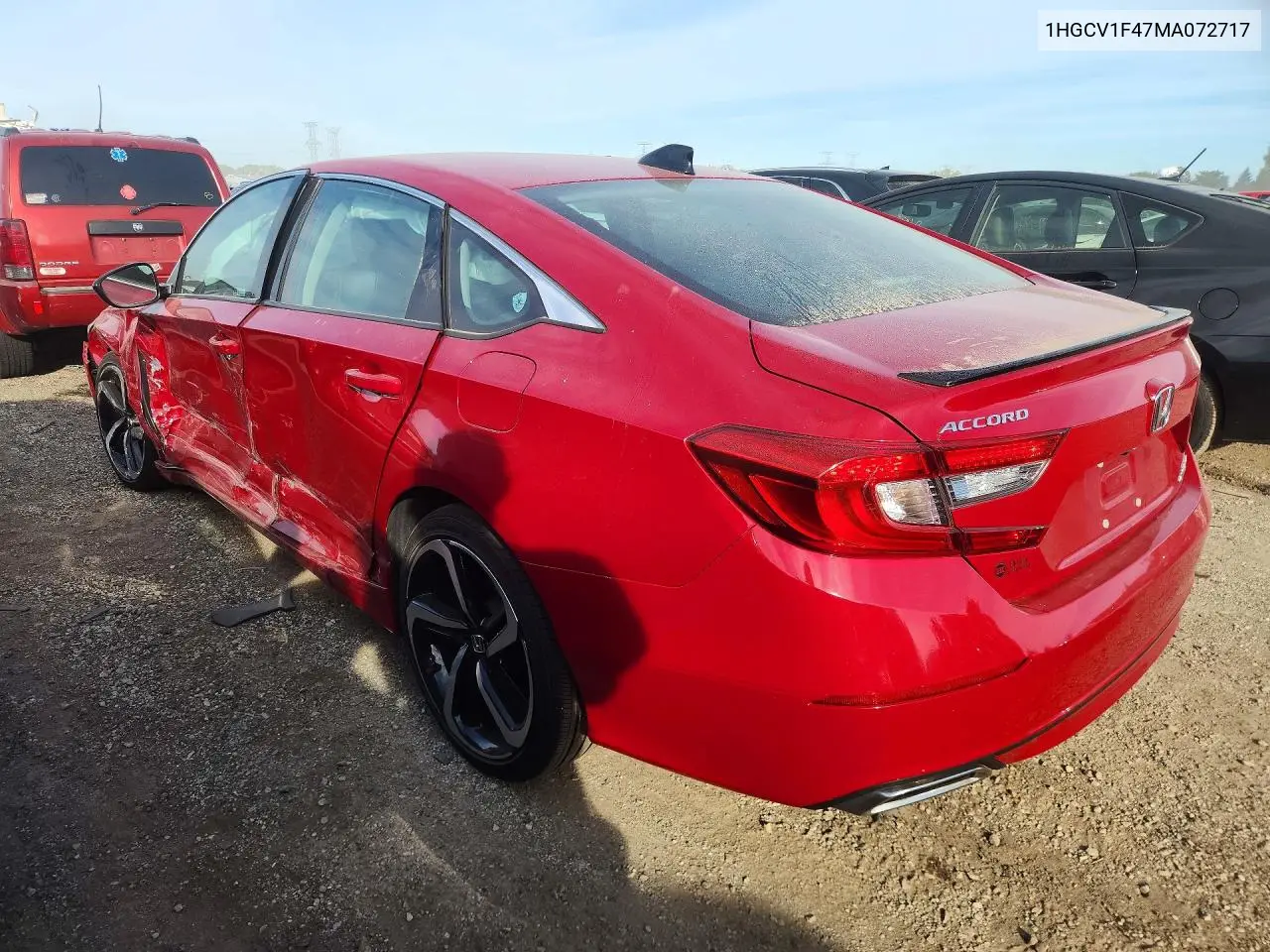 2021 HONDA ACCORD VIN 1HGCV1F47MA072717 — фото 2