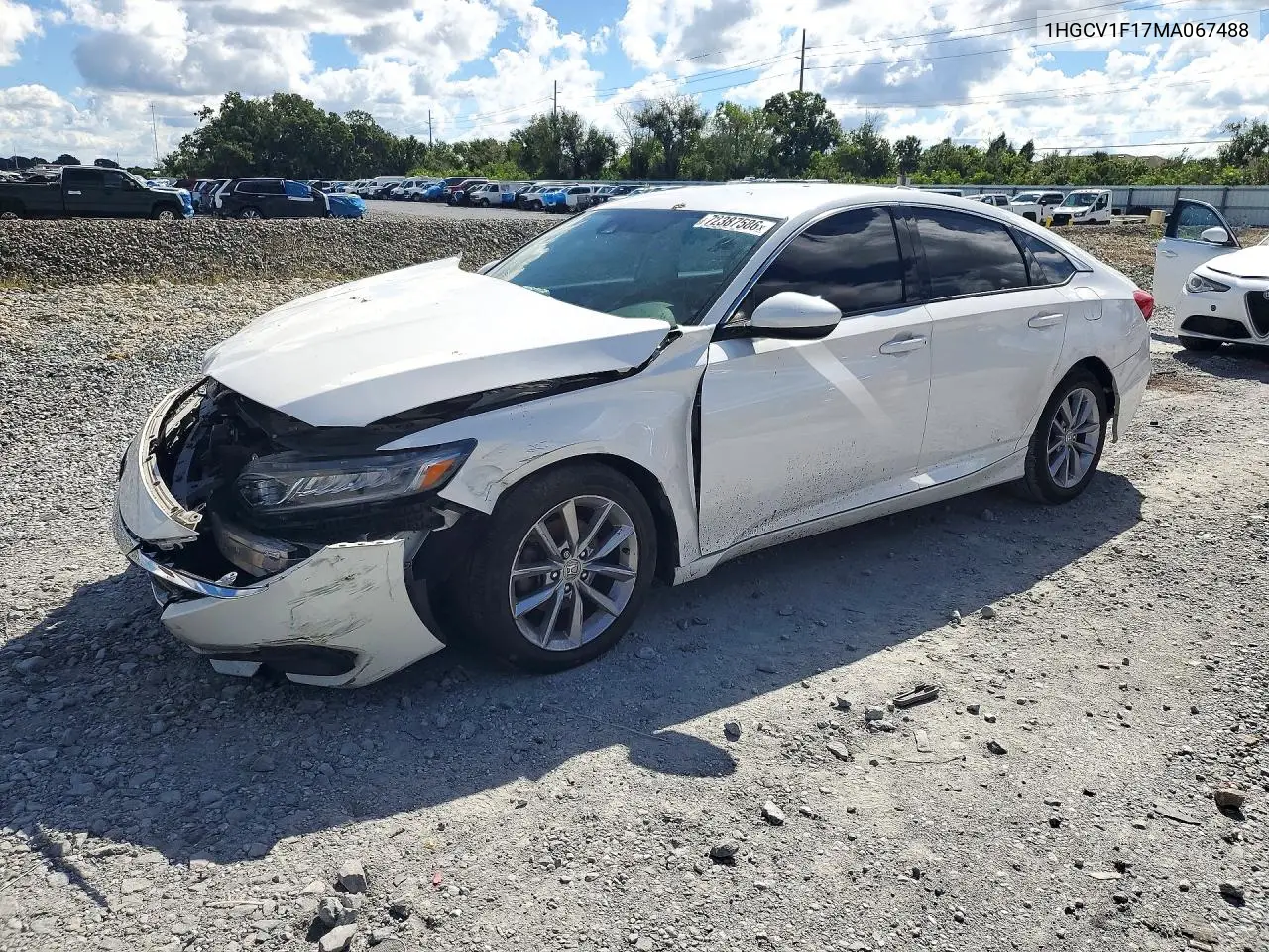HONDA ACCORD 2021, VIN 1HGCV1F17MA067488