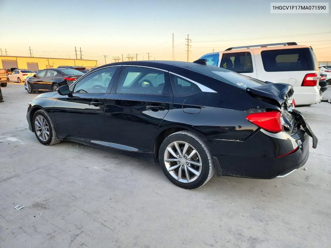 2021 HONDA ACCORD VIN 1HGCV1F17MA071590 — фото 2