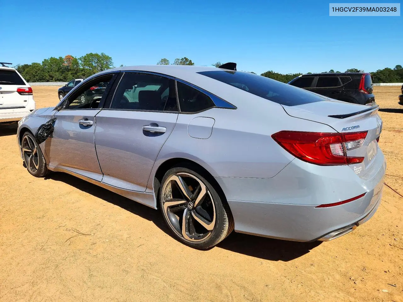 2021 HONDA ACCORD VIN 1HGCV2F39MA003248 — фото 2
