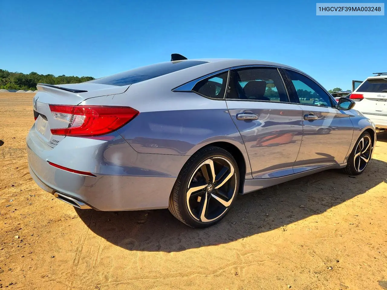 2021 HONDA ACCORD VIN 1HGCV2F39MA003248 — фото 3
