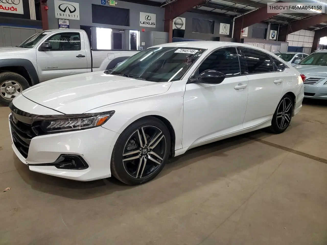HONDA ACCORD 2021, VIN 1HGCV1F46MA054158