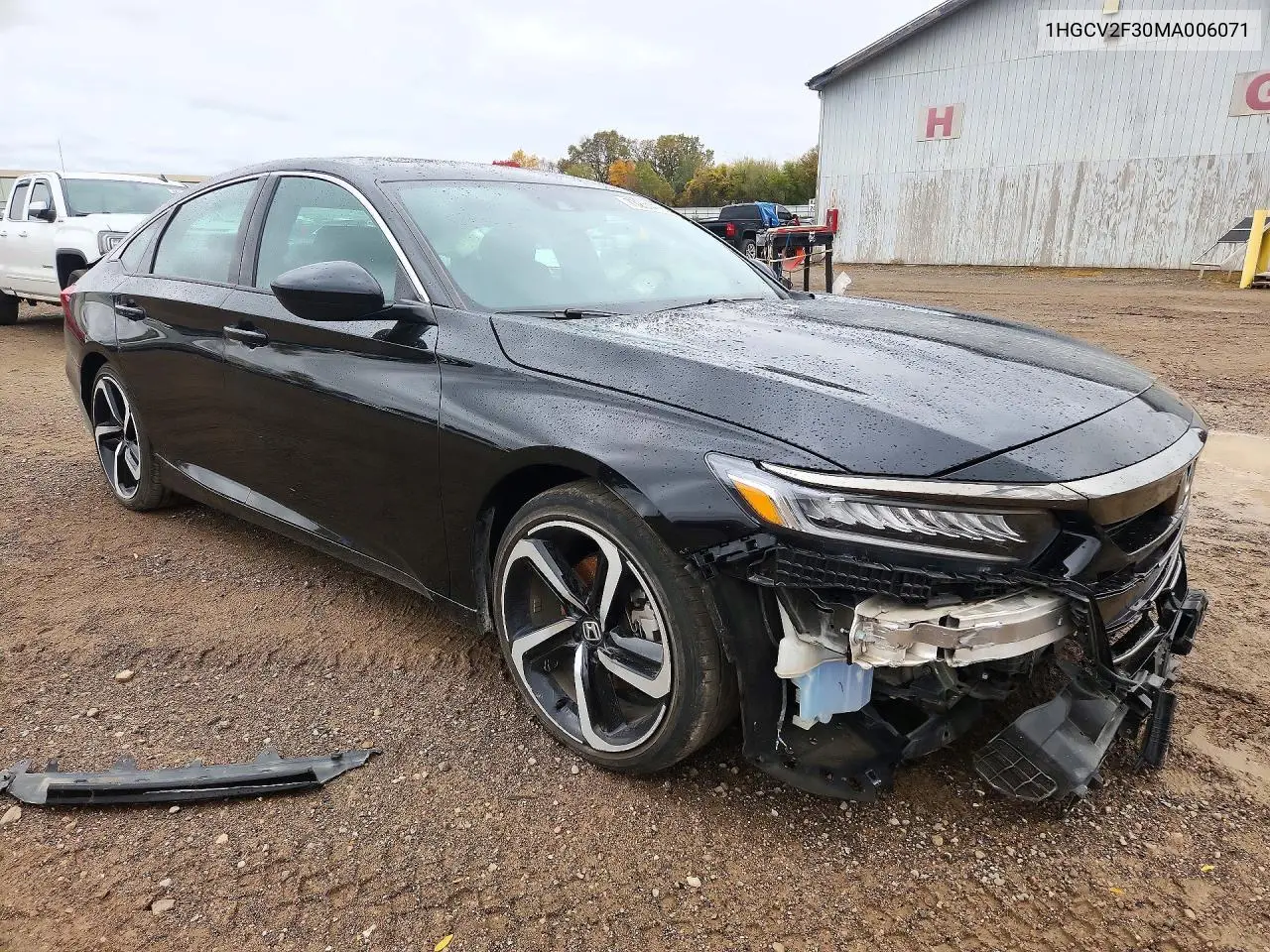 2021 HONDA ACCORD VIN 1HGCV2F30MA006071 — фото 4