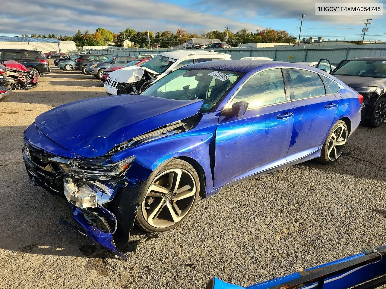 HONDA ACCORD 2021, VIN 1HGCV1F4XMA054745