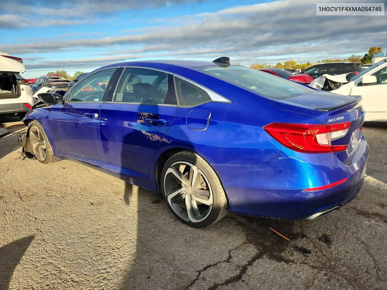 2021 HONDA ACCORD VIN 1HGCV1F4XMA054745 — фото 2