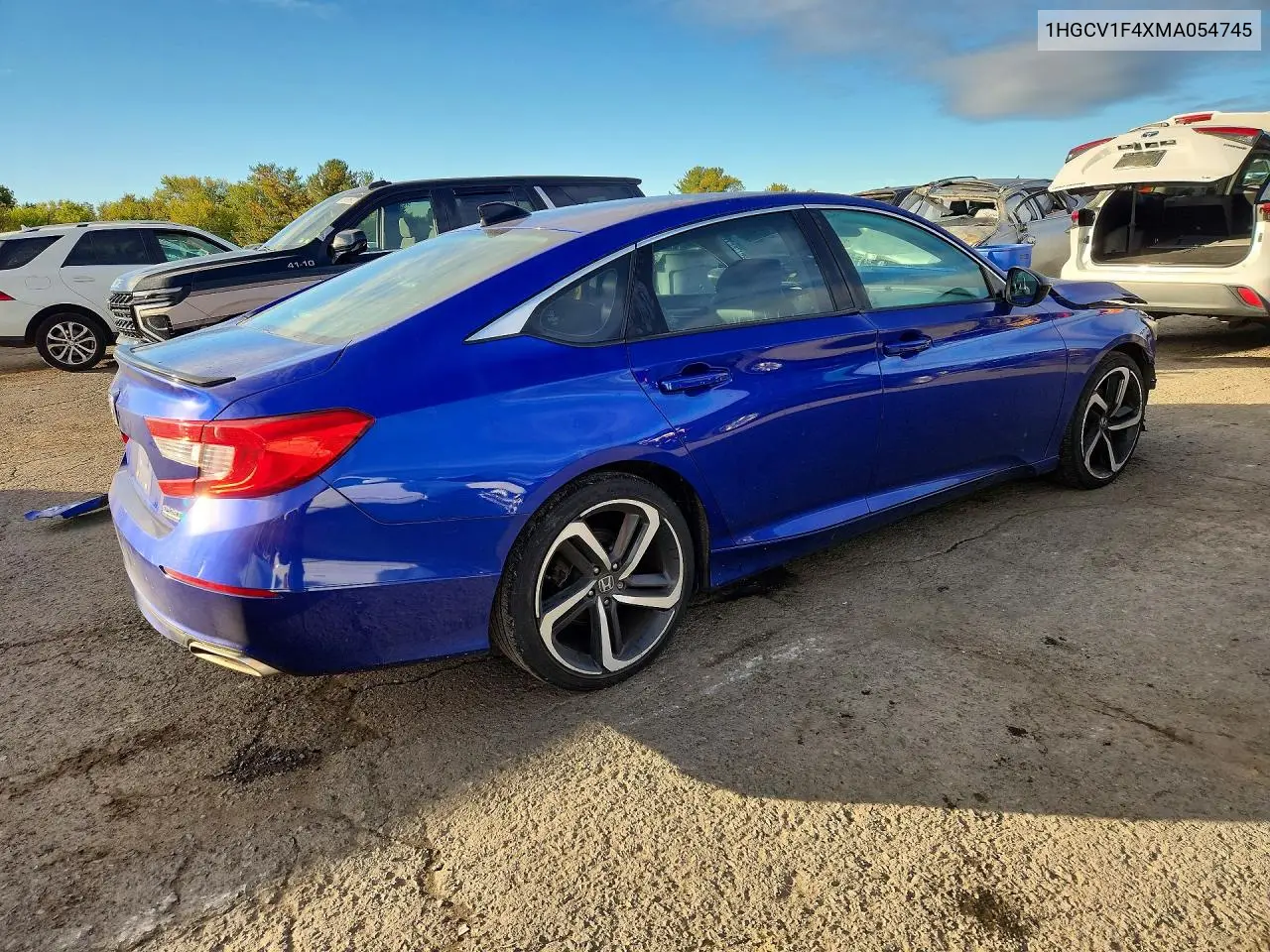 2021 HONDA ACCORD VIN 1HGCV1F4XMA054745 — фото 3