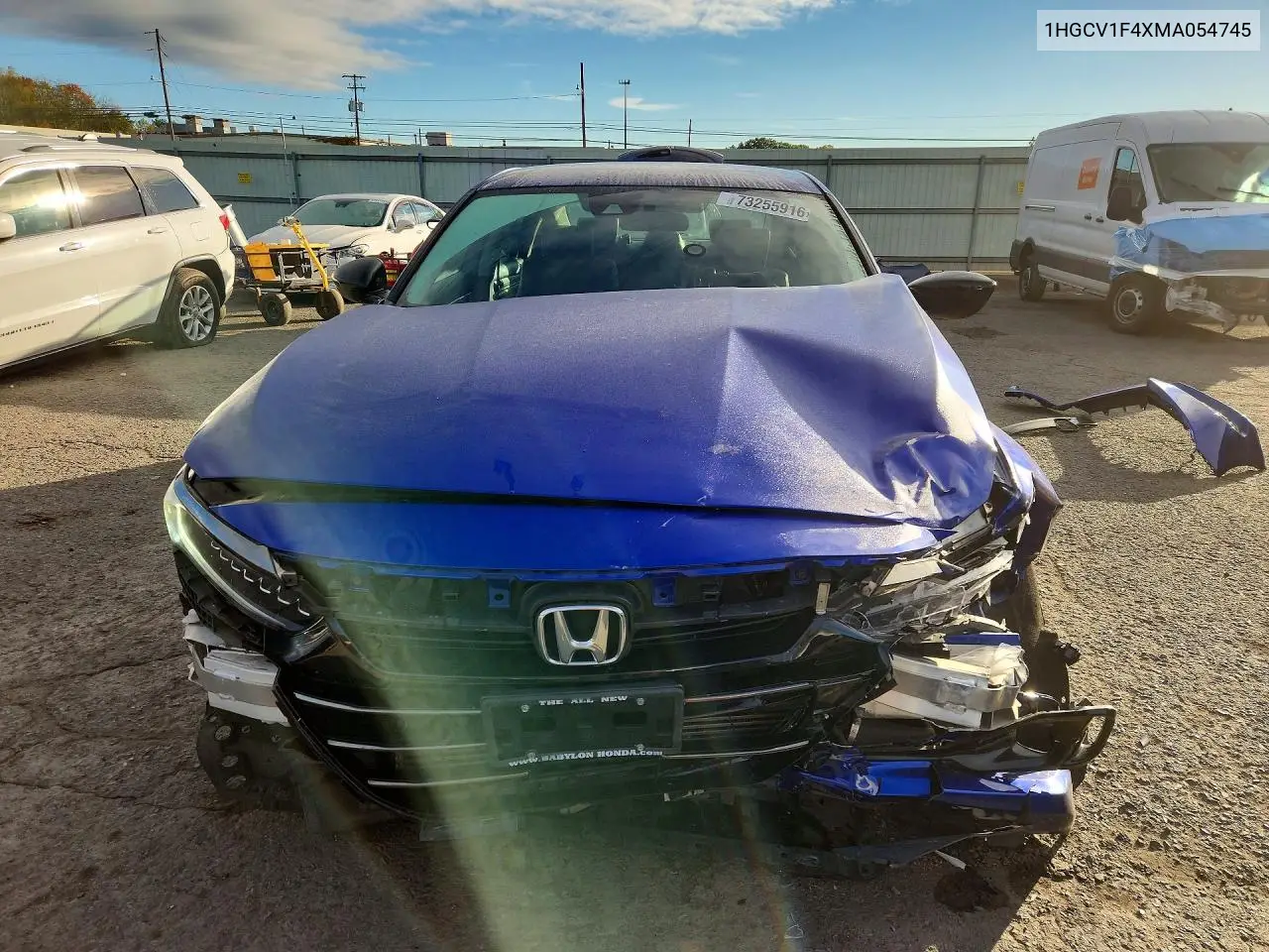 2021 HONDA ACCORD VIN 1HGCV1F4XMA054745 — фото 5