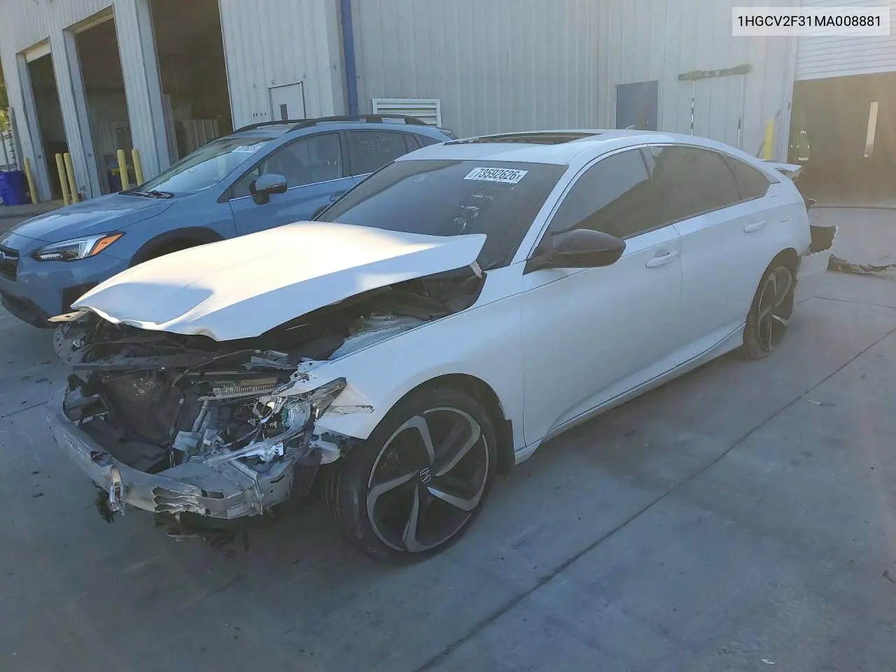 HONDA ACCORD 2021, VIN 1HGCV2F31MA008881