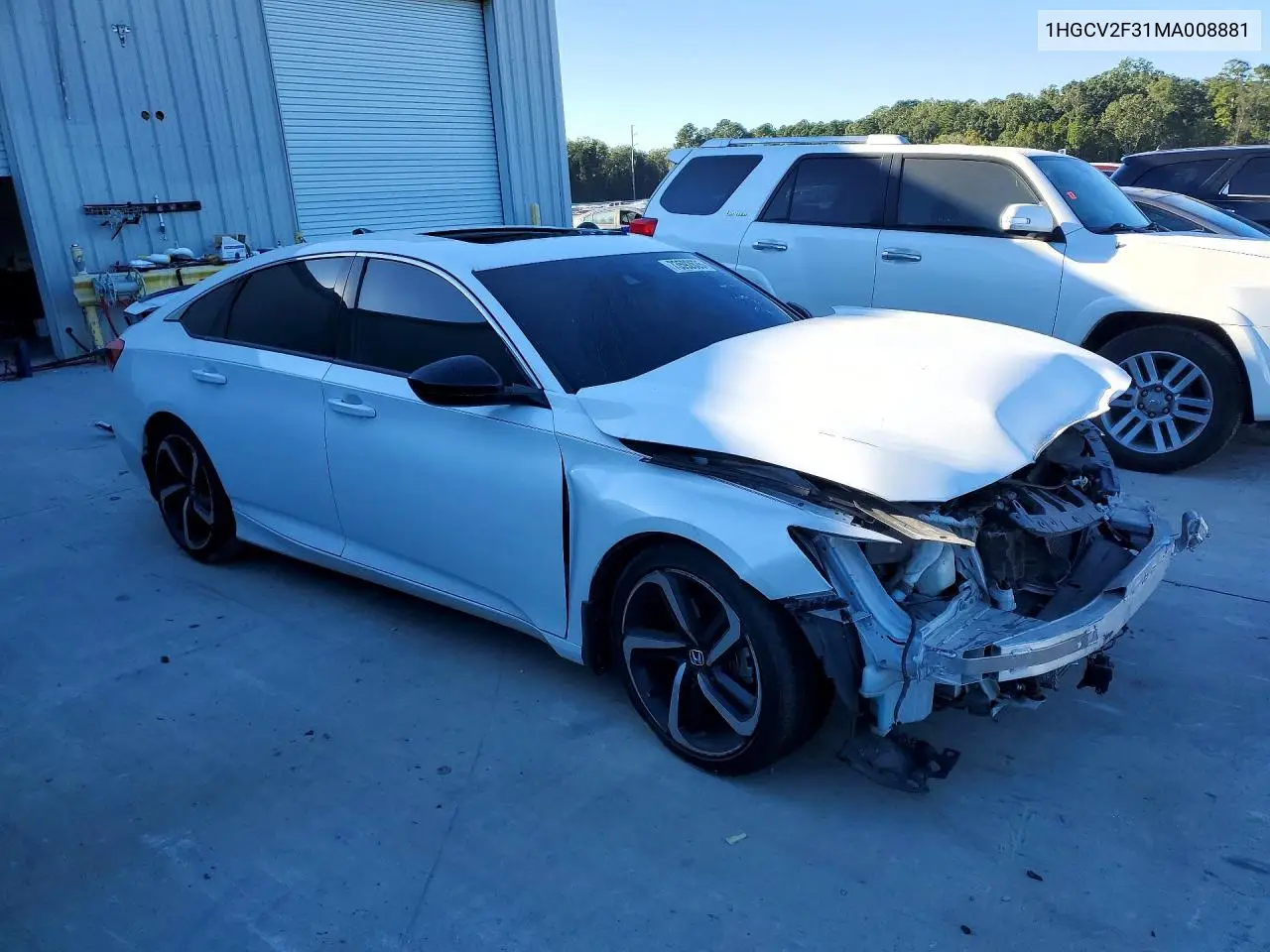 2021 HONDA ACCORD VIN 1HGCV2F31MA008881 — фото 4
