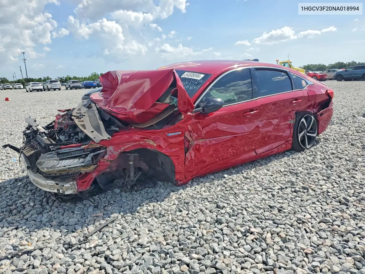 HONDA ACCORD 2022, VIN 1HGCV3F20NA018994