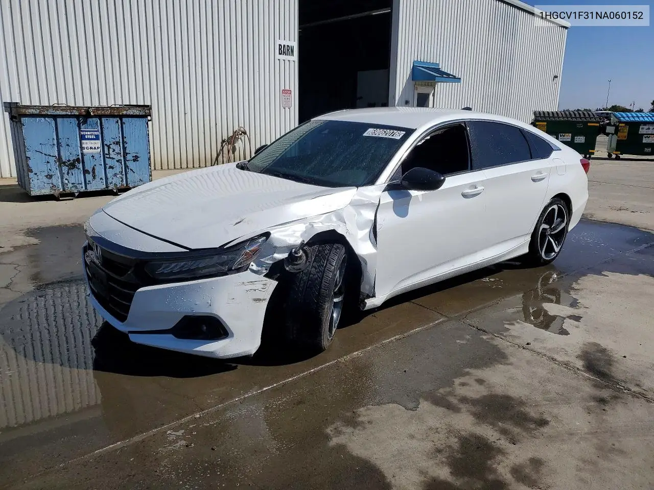 HONDA ACCORD 2022, VIN 1HGCV1F31NA060152