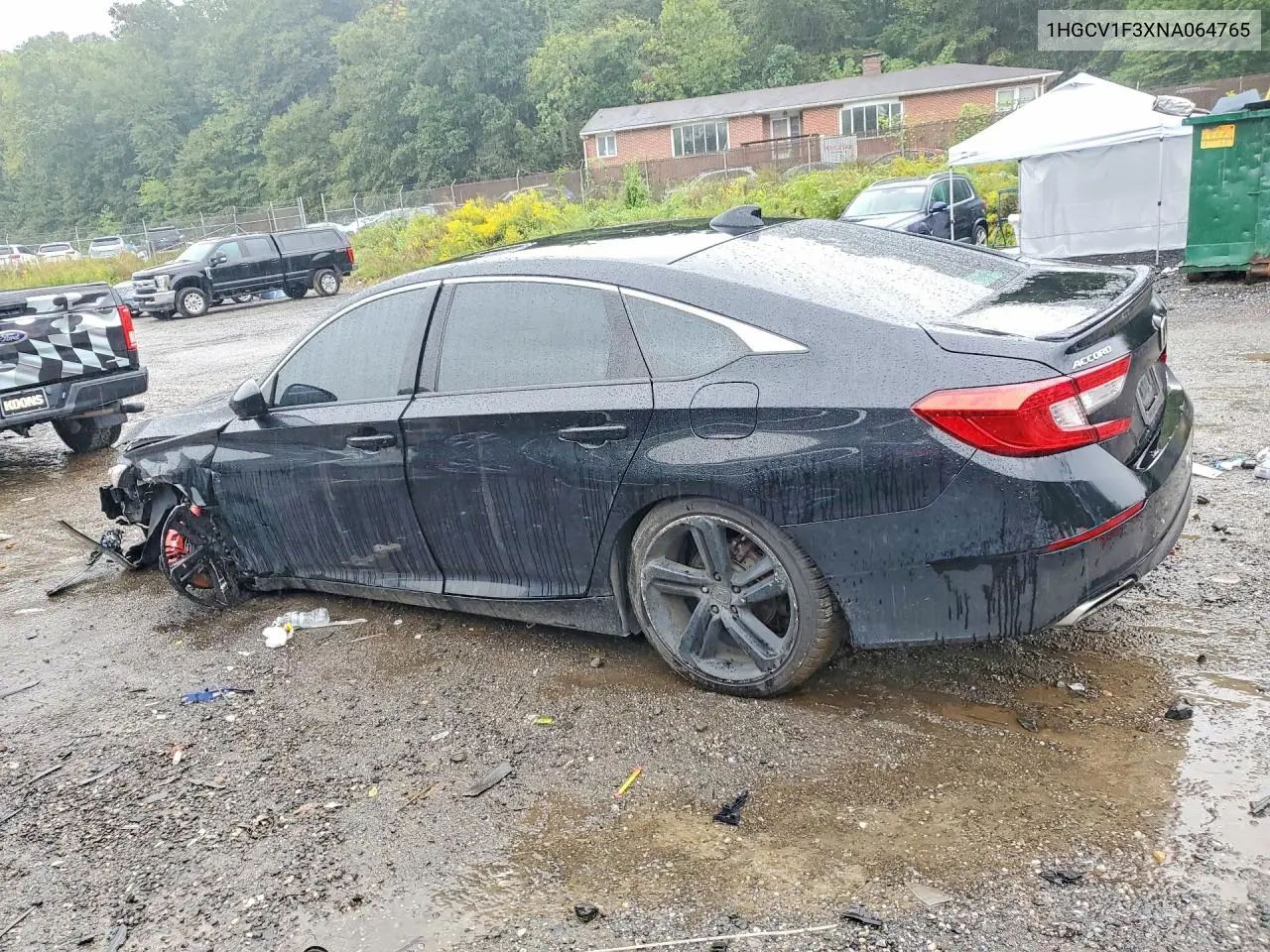 2022 HONDA ACCORD VIN 1HGCV1F3XNA064765 — фото 2