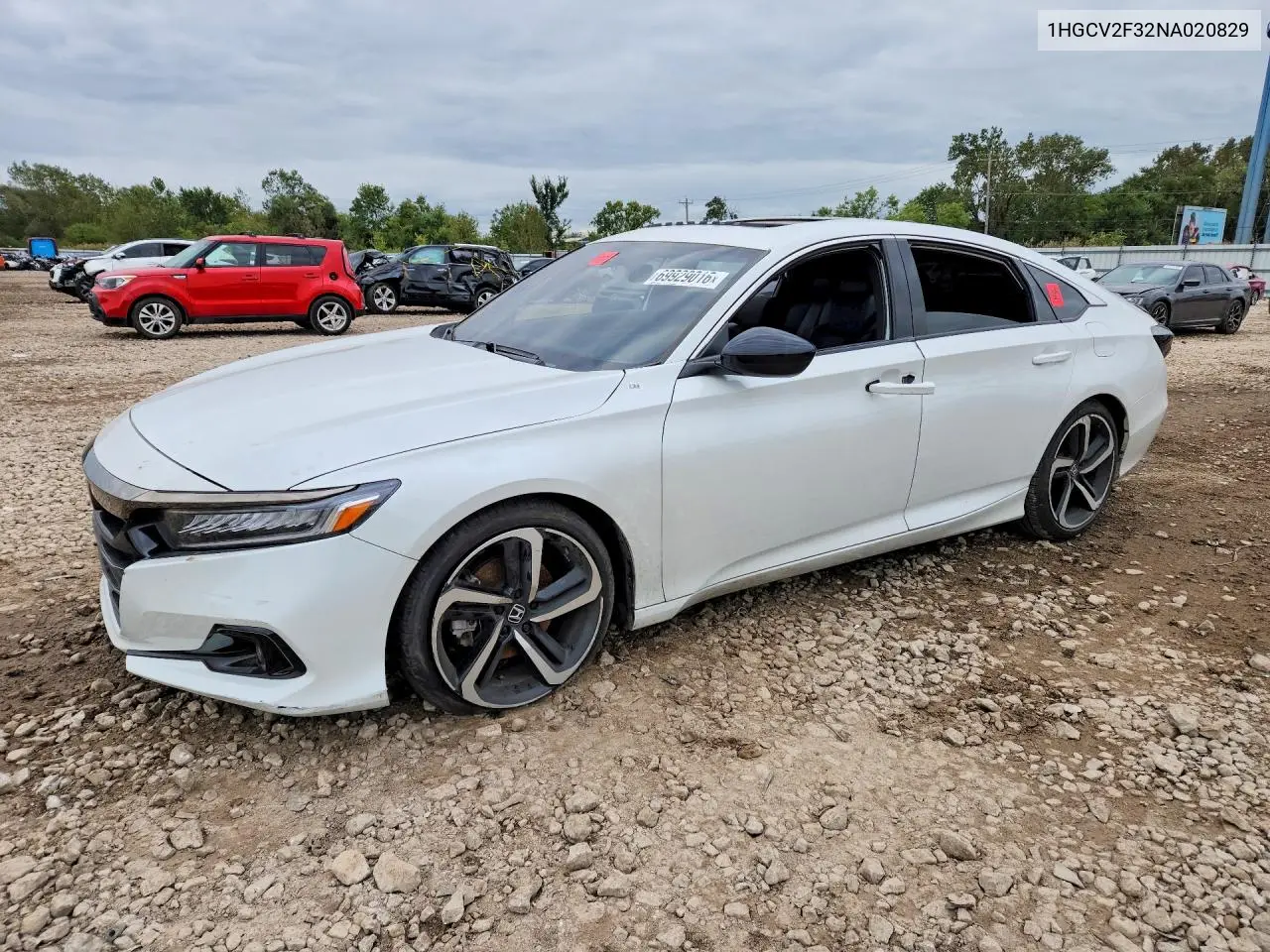 HONDA ACCORD 2022, VIN 1HGCV2F32NA020829