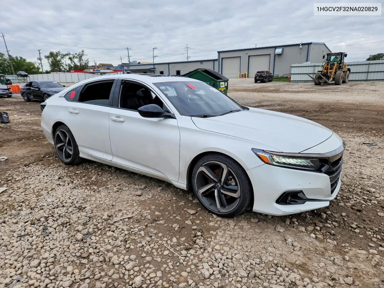 2022 HONDA ACCORD VIN 1HGCV2F32NA020829 — фото 4