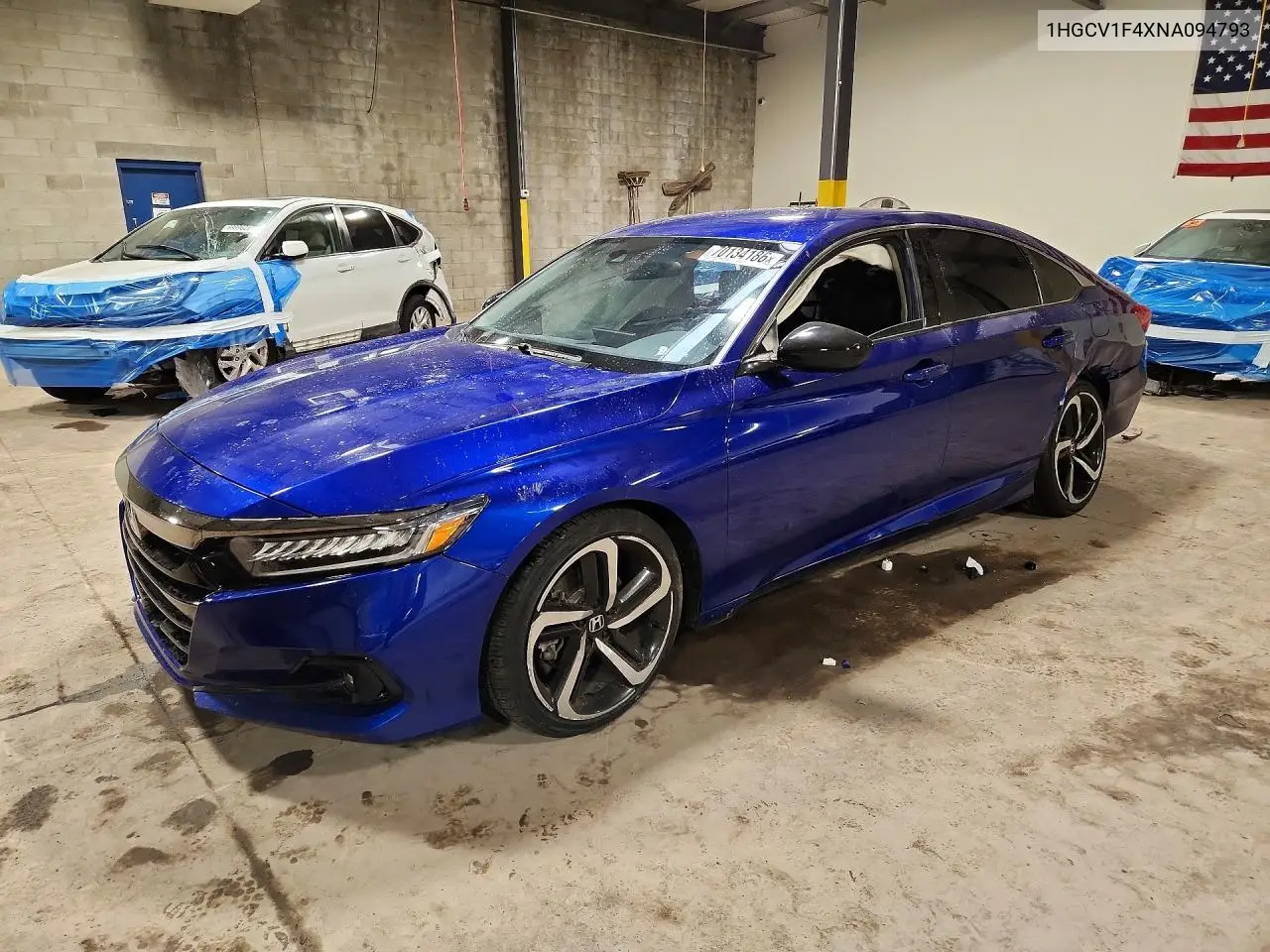 HONDA ACCORD 2022, VIN 1HGCV1F4XNA094793
