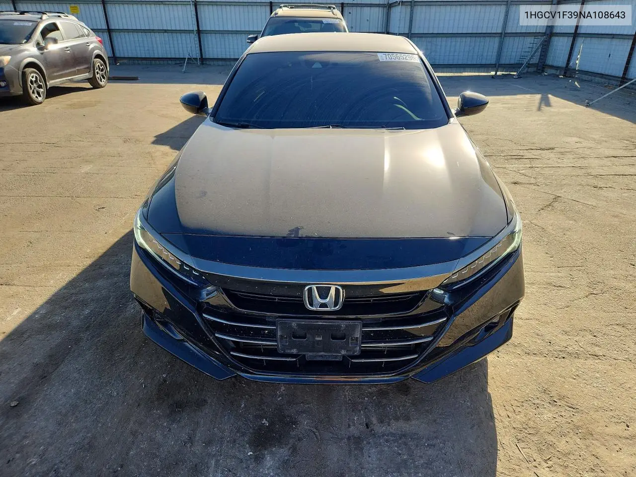 2022 HONDA ACCORD VIN 1HGCV1F39NA108643 — фото 5