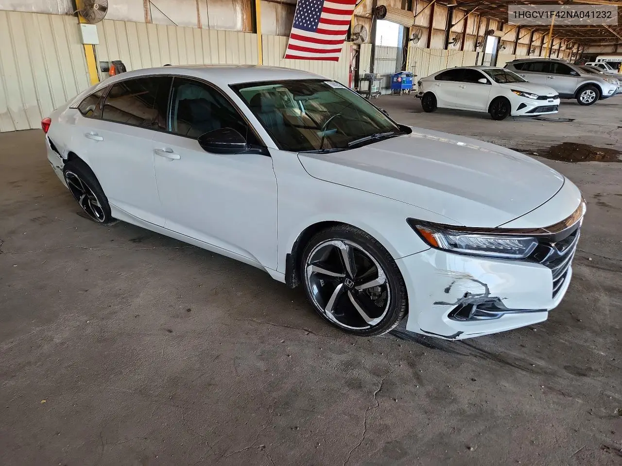 2022 HONDA ACCORD VIN 1HGCV1F42NA041232 — фото 4