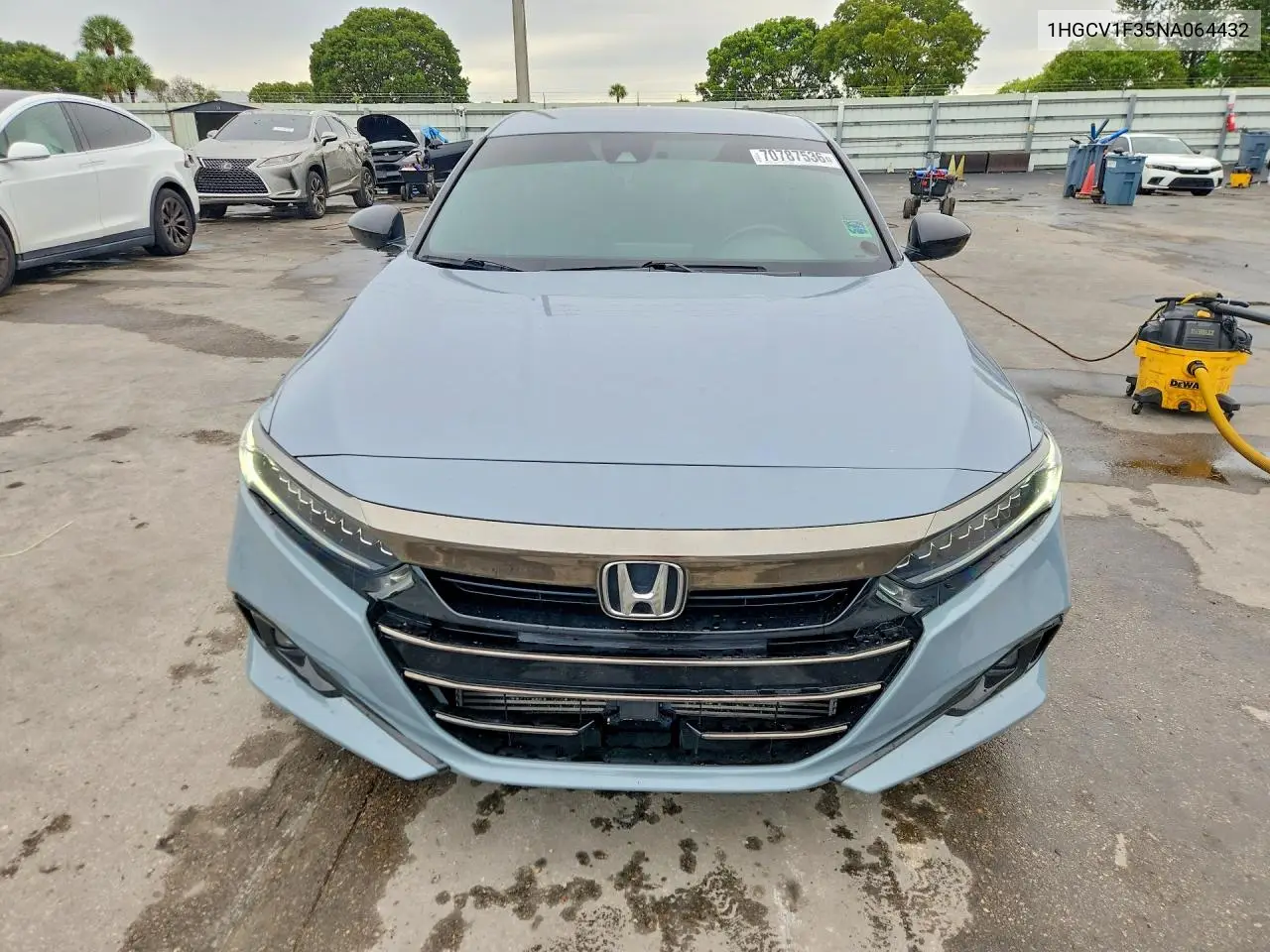 2022 HONDA ACCORD VIN 1HGCV1F35NA064432 — фото 5
