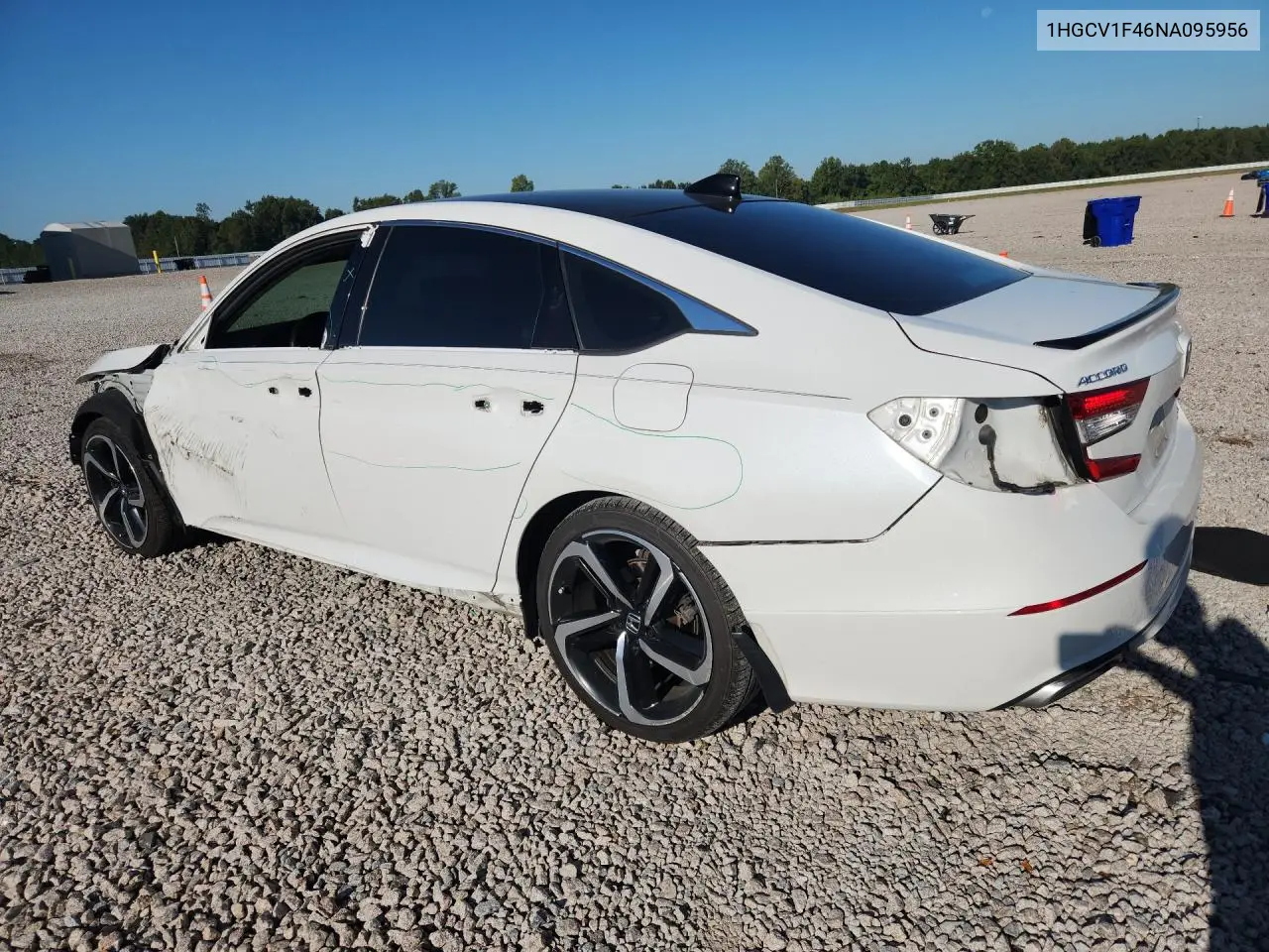 2022 HONDA ACCORD VIN 1HGCV1F46NA095956 — фото 2