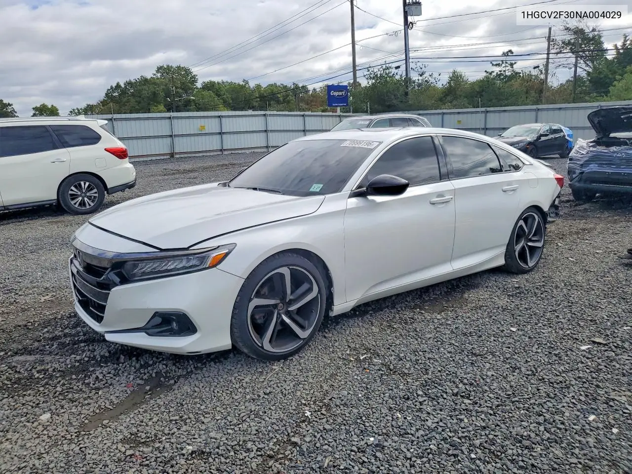 HONDA ACCORD 2022, VIN 1HGCV2F30NA004029