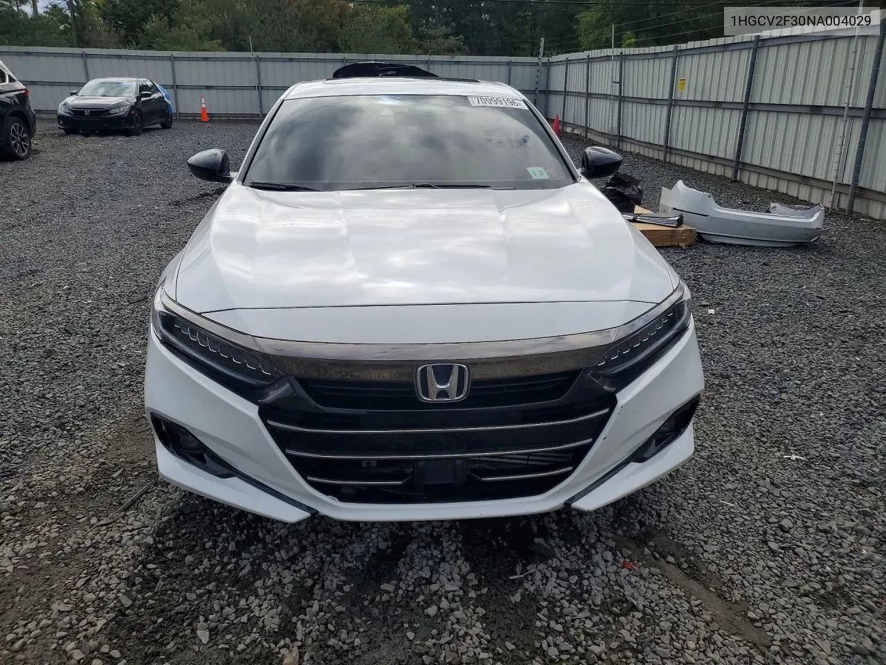2022 HONDA ACCORD VIN 1HGCV2F30NA004029 — фото 5