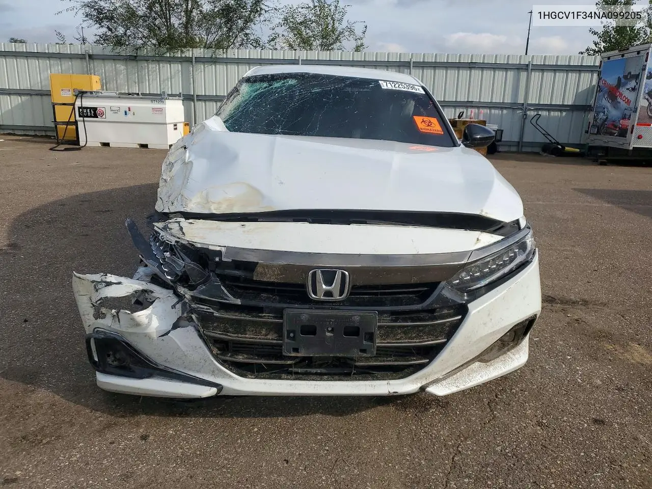 2022 HONDA ACCORD VIN 1HGCV1F34NA099205 — фото 5