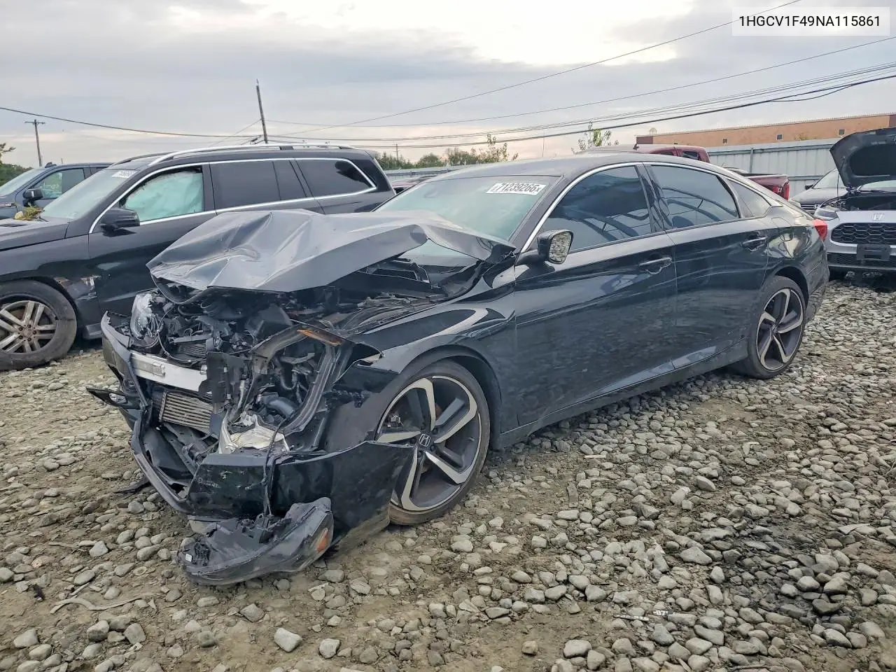 HONDA ACCORD 2022, VIN 1HGCV1F49NA115861