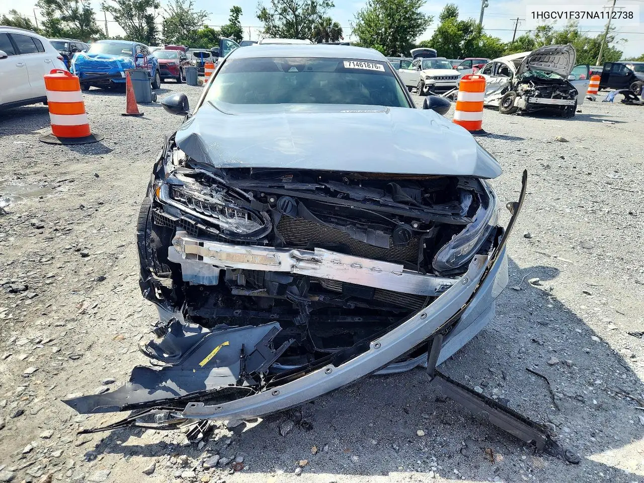 2022 HONDA ACCORD VIN 1HGCV1F37NA112738 — фото 5