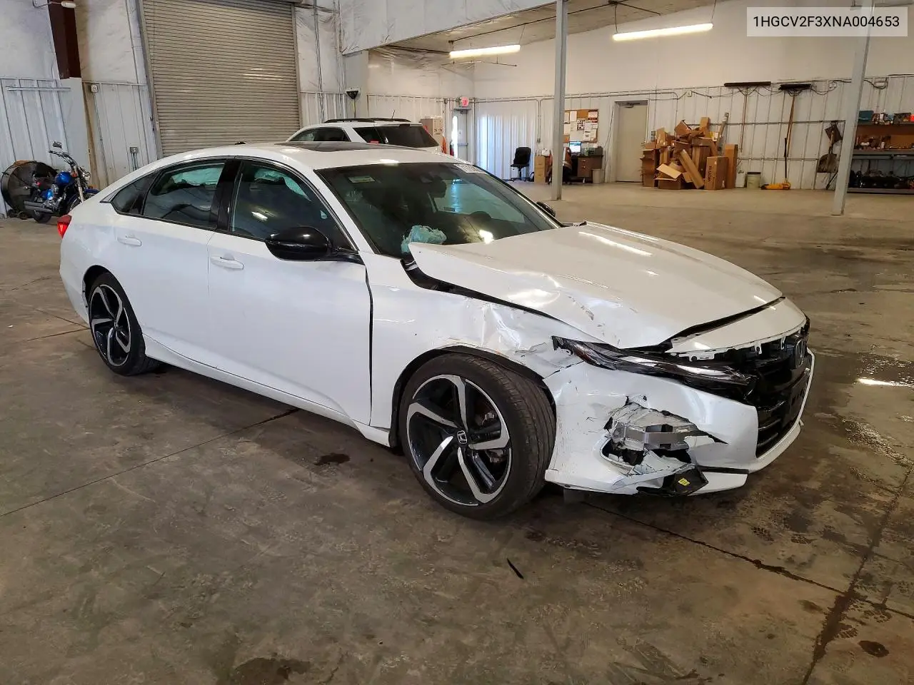 2022 HONDA ACCORD VIN 1HGCV2F3XNA004653 — фото 4