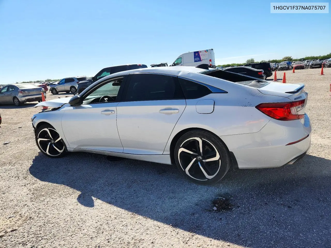 2022 HONDA ACCORD VIN 1HGCV1F37NA075707 — фото 2