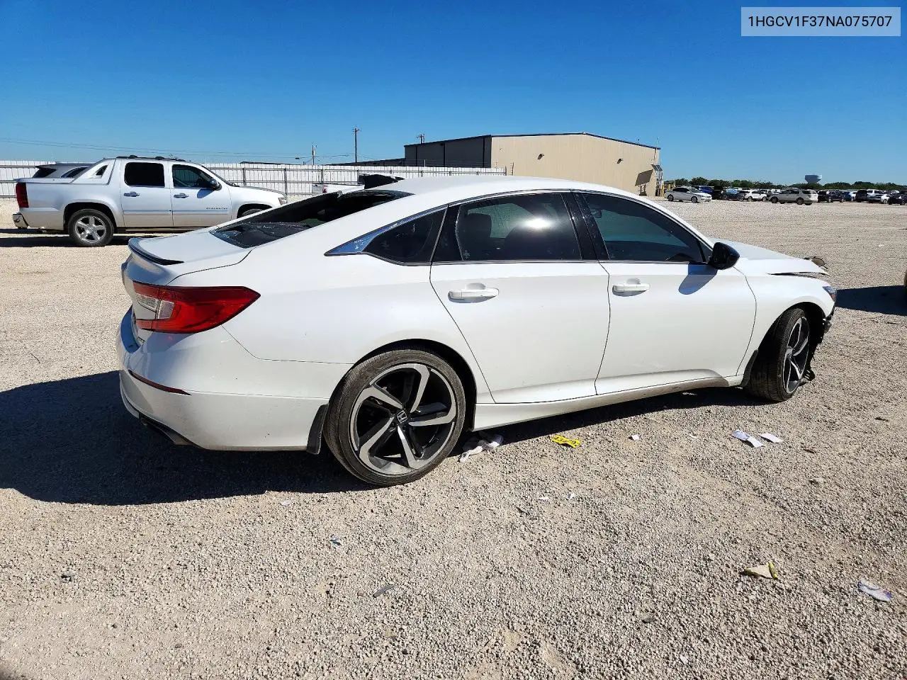 2022 HONDA ACCORD VIN 1HGCV1F37NA075707 — фото 3