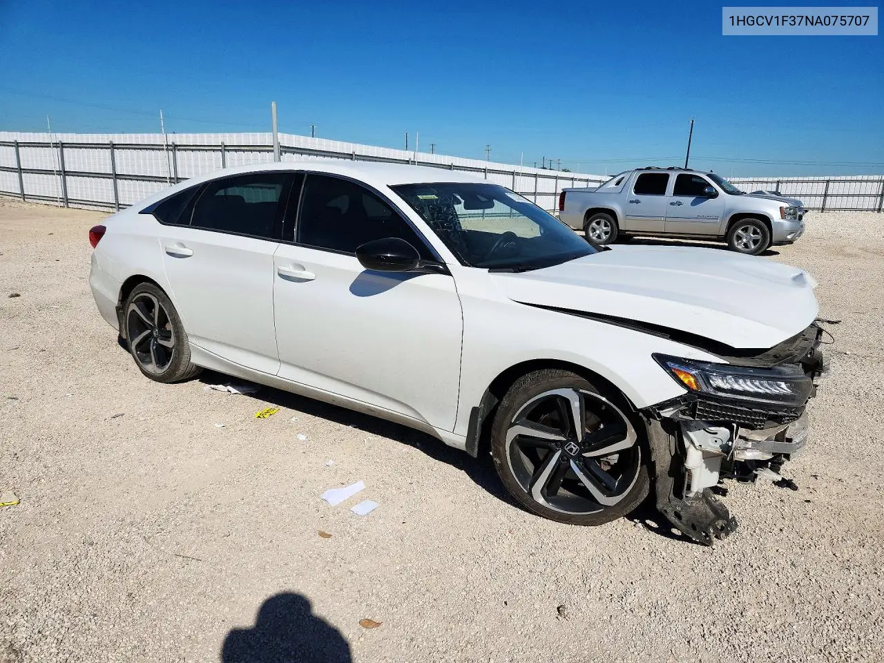 2022 HONDA ACCORD VIN 1HGCV1F37NA075707 — фото 4