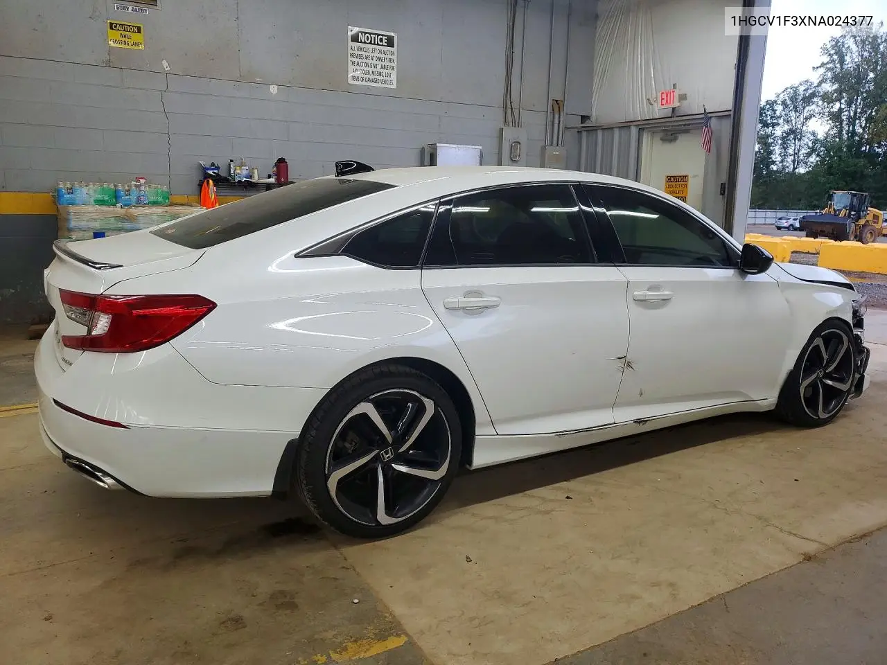 2022 HONDA ACCORD VIN 1HGCV1F3XNA024377 — фото 3