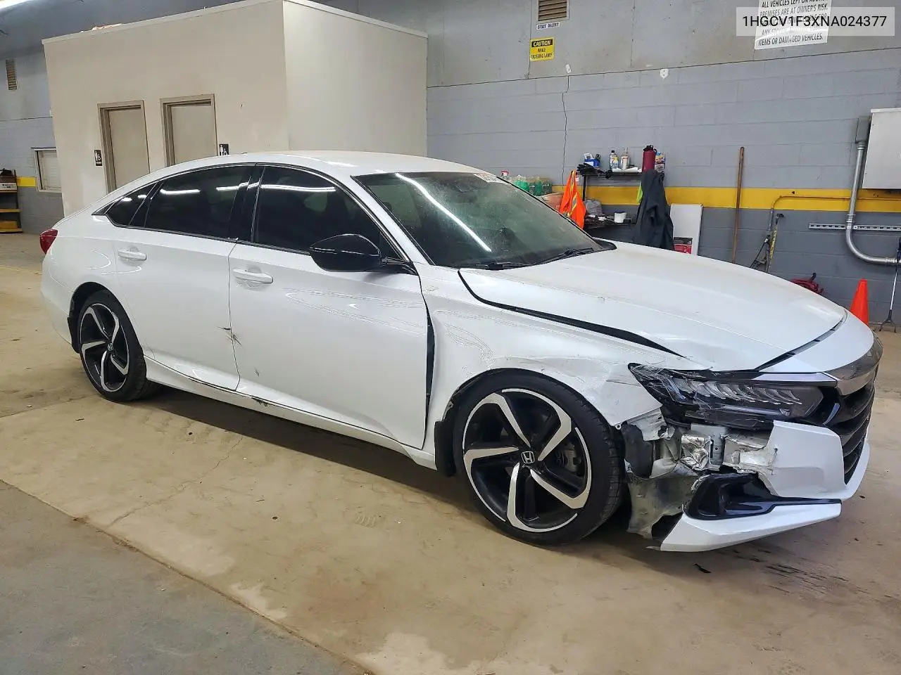 2022 HONDA ACCORD VIN 1HGCV1F3XNA024377 — фото 4