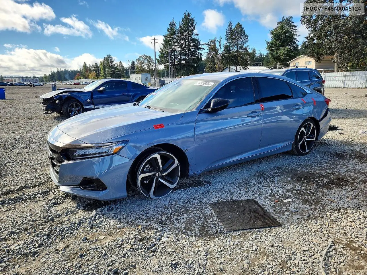 HONDA ACCORD 2022, VIN 1HGCV1F48NA045124