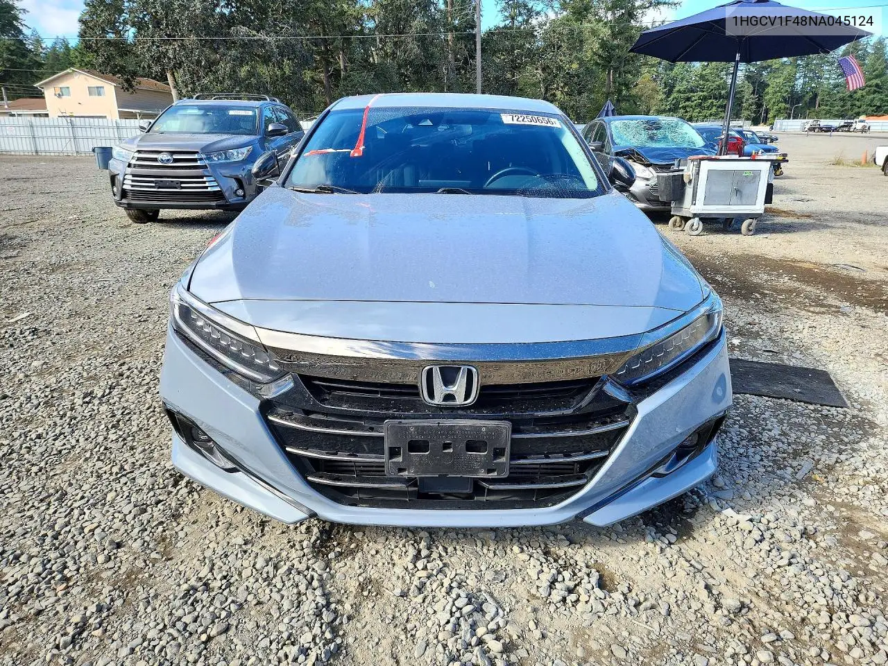 2022 HONDA ACCORD VIN 1HGCV1F48NA045124 — фото 5
