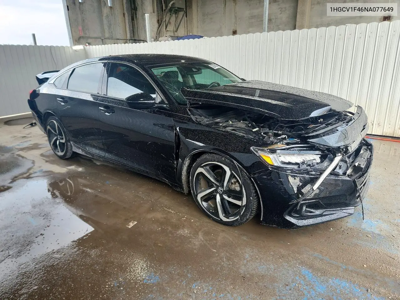 2022 HONDA ACCORD VIN 1HGCV1F46NA077649 — фото 4