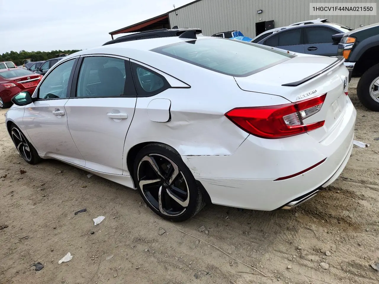 2022 HONDA ACCORD VIN 1HGCV1F44NA021550 — фото 2