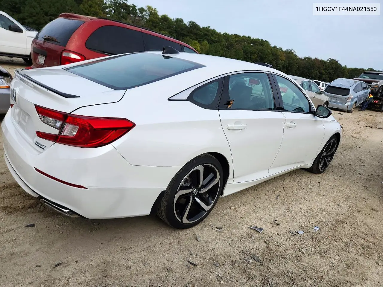 2022 HONDA ACCORD VIN 1HGCV1F44NA021550 — фото 3