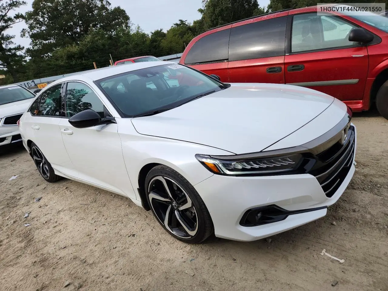 2022 HONDA ACCORD VIN 1HGCV1F44NA021550 — фото 4