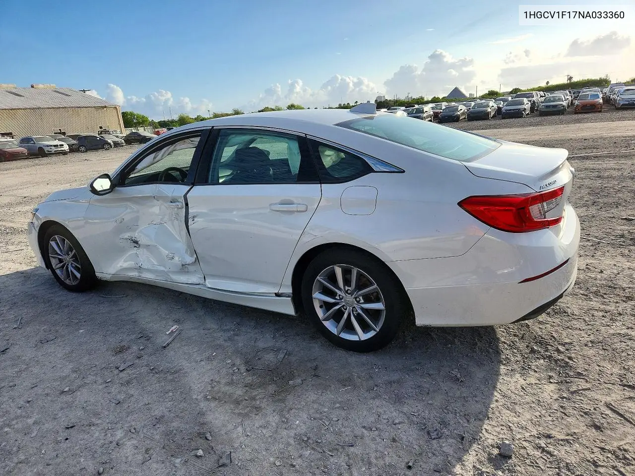2022 HONDA ACCORD VIN 1HGCV1F17NA033360 — фото 2